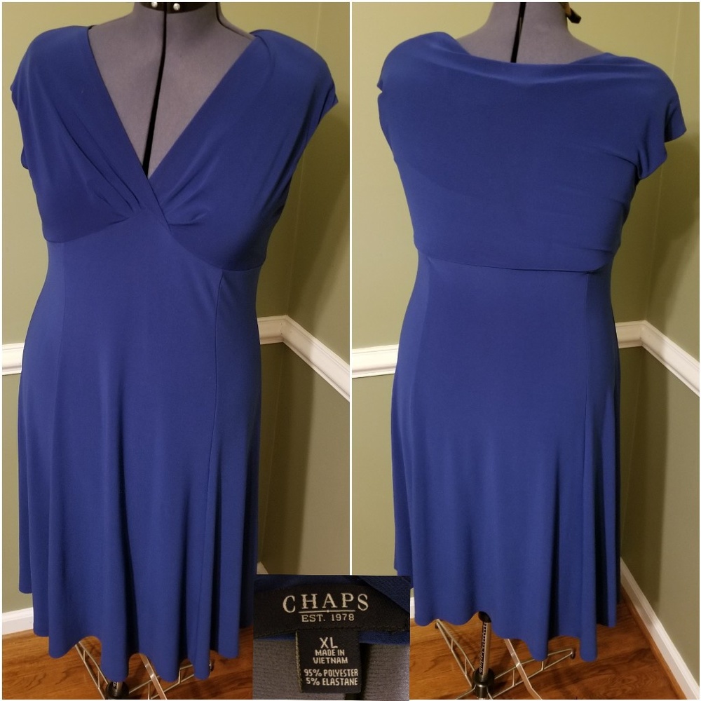 Chaps Royal Blue Dress